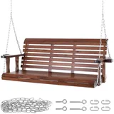 Hollywoodschaukel Holz Bank Sitz zur Schaukel 1702x710x600mm Braun