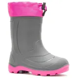 Kamik Snobuster1 Kinderregenstiefel - Charcoal / Magenta / Charbon / Magenta - EU 27
