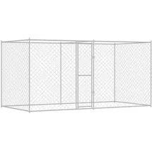 vidaXL Hundekäfig 400 x 200 x 200 cm Silber