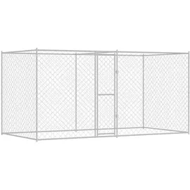 vidaXL Hundekäfig 400 x 200 x 200 cm Silber