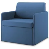 Divani.store - Dag Schlafsessel aus wasserfestem Stoff T13 78 cm blau - blu