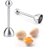 Eierköpfer und Eieröffner 2er-Pack, Edelstahl-Eierschneider-Topper für weich gekochte Eier Eieröffner Edelstahl Eieröffner Eierschale Cutter für Harte und Weich Gekochte Eier
