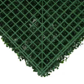 Mendler Wandfliese HWC-L78, Sichtschutz Windschutz Verkleidung für Terrasse/Balkon, 4x je 50x50cm = 1m2 ~ Buchs grün