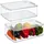 Relaxdays Kühlschrank Organizer 2er Set  Weiß/Transparent