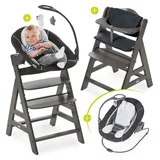 hauck Alpha Charcoal Selectline Newborn Set Deluxe - 4-tlg. (Hochstuhl)