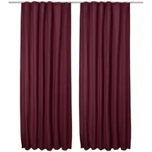 Beautissu Amelie Luna Kräuselband 140 x 245 cm bordeaux 2 St.