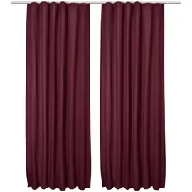 Beautissu Amelie Luna Kräuselband 140 x 245 cm bordeaux 2 St.