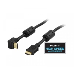 Deltaco Abgewinkelt HDMI Kabel High Speed with Ethernet, 4K, Ultra HD in 60Hz