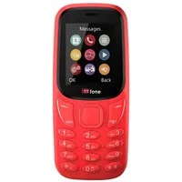TTfone TT170 Einfaches Mobiltelefon mit 1,8-Zoll Display, Entsperrt (Red)