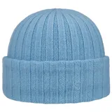 Stetson Strickmütze Beanie aus 100% Kaschmir mit Umschlag blau|gelb