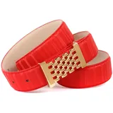 Anthoni Crown Damengürtel Leder rot 110 cm