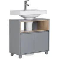 SoBuy SoBuy, Waschbeckenunterschrank, Grau, Holzwerkstoff, 60x61x30 cm, Badezimmer, Badezimmerschränke,