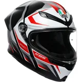 AGV K6 S Karve Integralhelm - Matt Schwarz/Weiß/Rot / XL