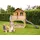 Axi Marc Spielhaus Braun - Grün mit Grauer Rutsche 212 x 432 x 293 cm