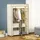 Homcom Kleiderschrank Stoffschrank mit 2 Kleiderstangen, 6 Fächern, Creme