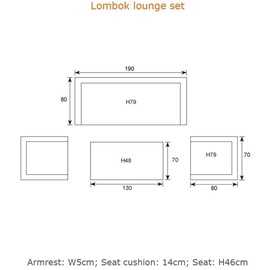 Garden Impressions LOMBOK Bambus Optik Alu Lounge Set Sitzgruppe