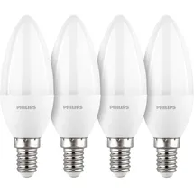 Philips LED-Kerze 4,9W E14 470 lm warmweiß 4 St.