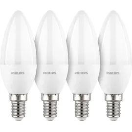 Philips LED-Kerze 4,9W E14 470 lm warmweiß 4 St.