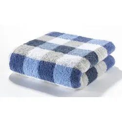 Duschtuch BE Karo - blau