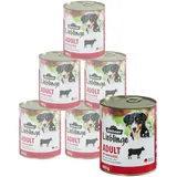 dehner lieblinge Hundefutter Adult mit Rind 6 x 800 g