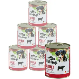 dehner lieblinge Hundefutter Adult mit Rind 6 x 800 g