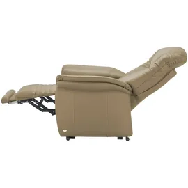 HIMOLLA Sessel 7706 Leder 101 x 112 x 101 cm Beige elektrisch