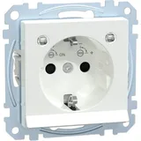 Merten System M SCHUKO-Steckdose Thermoplast brillant, aktivweiß glänzend (MEG2304-0325)