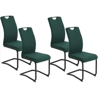 Hela Freischwinger RIGA II (Set, 4 St), Freischwinger,Vierkantrohrgestell,mit Griff,Samt