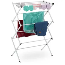 Relaxdays Wäscheständer 11 Stangen weiß