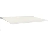vidaXL Markise Einziehbar Creme 5x3 m Stoff und Aluminium