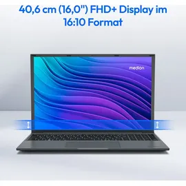 Medion E16443, Grau, (16 Zoll) Full-HD+, IPS, (Intel Core i7-13620H, 1 TB SSD, 16GB DDR5 RAM, 16:10 Display, Full HD Webcam, WLAN, Win 11 Home)