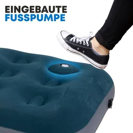 Jilong Avenli Camping Luftmatratze/Luftbett blau mit eingebauter Fußpumpe