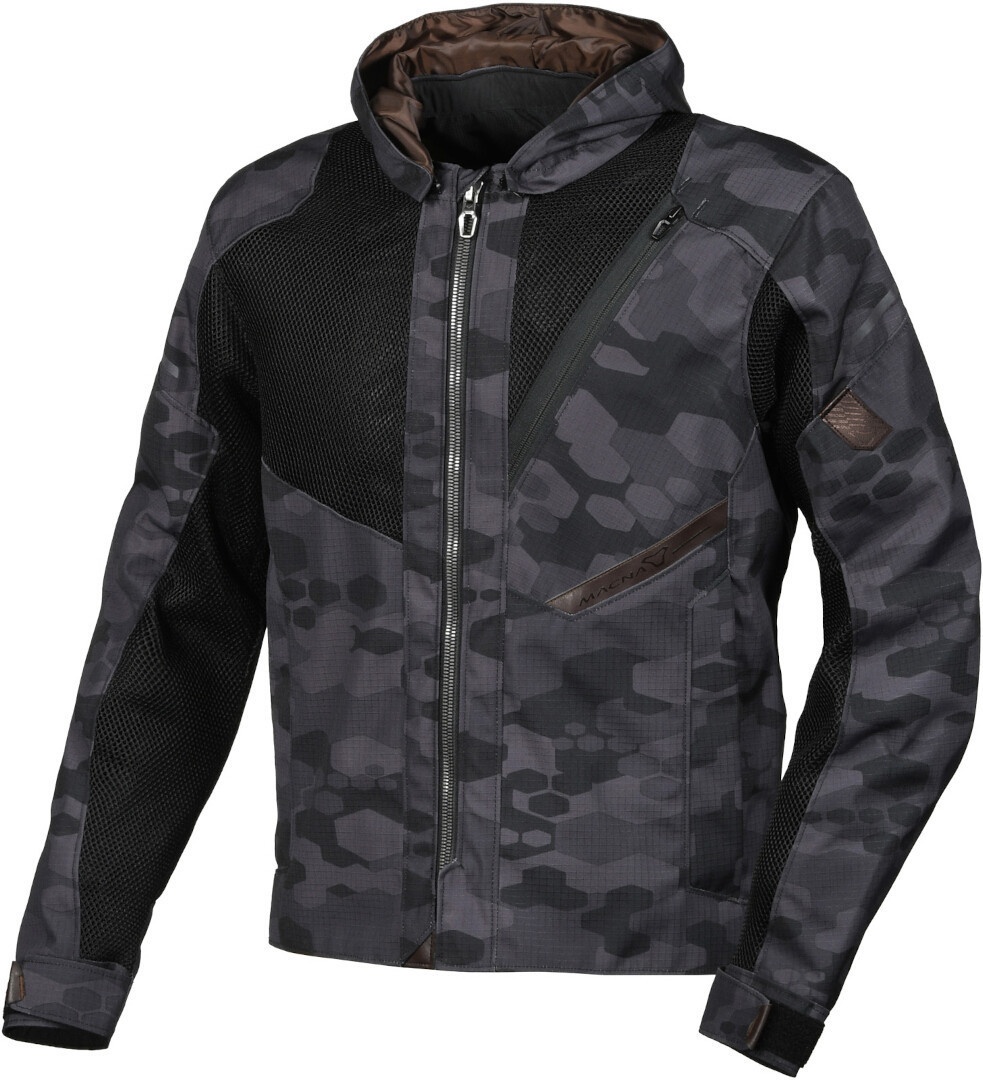 Macna Farrow Motorfiets textiel jas, zwart-veelkleurig, XS
