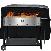 Grillpeter Mangal Batyr Deluxe Edelstahl Schaschlikgrill mit Abdeckhaube
