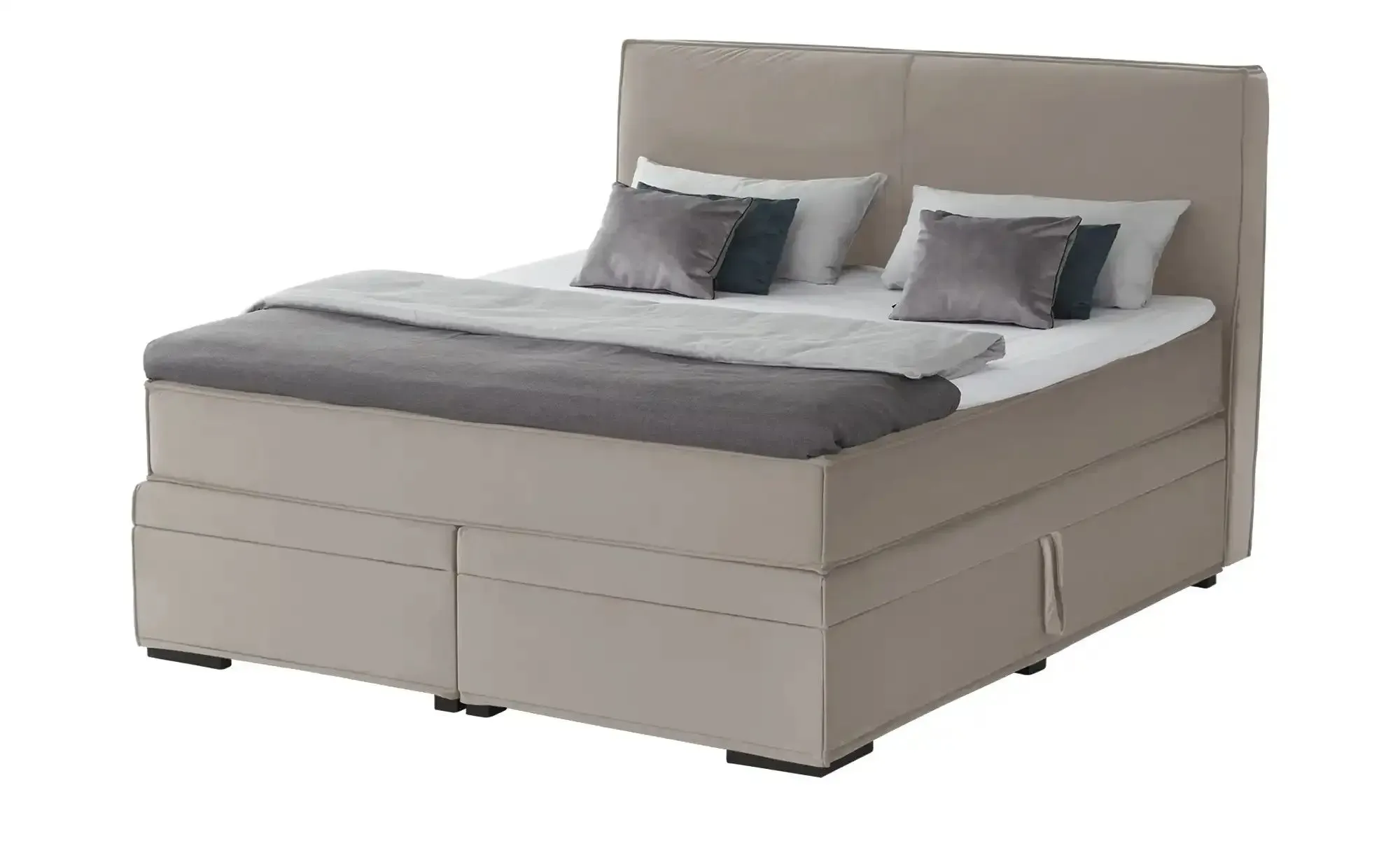 Boxi Boxspringbett mit Bettkasten Boxi Urban , beige , Maße (cm): B: 160 H: 125