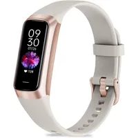 Fitness Tracker Smartwatch Herren Damen,24H Herzfrequenz- & Schlaftracking,Blutsauerstoff-Tracking, 20+ Sportmodi,1,1" AMOLED Display, Schrittzähler , IP67 wasserdicht für iOS Android (cream-coloured)