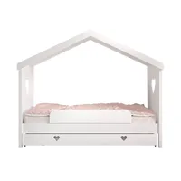 58 aufm Kessel Hausbett Kamila 4 213x99x172 Kinderbett Einzelbett Massivholz+MDF Weiß