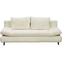 ED EXCITING DESIGN Schlafsofa »Sunny 2«, frei im Raum stellbar, mit Bettkasten, Schlaffunktion & 2 Rückenkissen beige