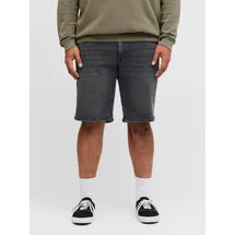 Jack & Jones PlusSize Shorts "JJIRICK JJORIGINAL SHORTS AT 999 PLS", Herren, Gr. 42 (4XL), N-Gr, schwarz, Web, Obermaterial: 54% Baumwolle, 33% Polyester, 7% Lyocell, 4% Viskose, 2% Elasthan, JACK & JONES PLUSSIZE, unifarben, regular fit knielang, Hosen Shorts
