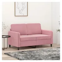 vidaXL 2-Sitzer-Sofa Rosa 120 cm Samt