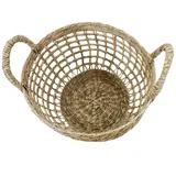 BUGUUYO Atmungsaktiver Handgewebter Seegras-korb Natürlicher Pflanzentopf Und Vielseitiger Blumen-aufbewahrungskorb Dekorativer Garten Wohnaccessoire Für Indoor Outdoor-deko