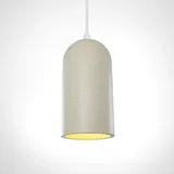 Paco Home Pendelleuchte, E27, Lampe Für Wohnzimmer Esszimmer Küche, Höhenverstellbar, Beton-sandstein-weiß, ohne Leuchtmittel: - Paco Home