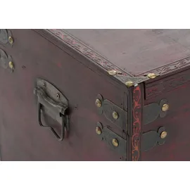 Mendler Holztruhe Holzbox Schatztruhe Valence Antikoptik 30x57x29cm ~ eckig