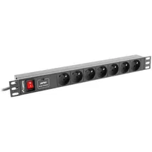 LANBERG Steckdosenleiste 2 m Schwarz 7 St.