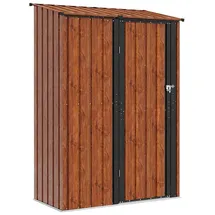 vidaXL Gartenhütten Braun 140,5 x 74 x 200 cm Metall