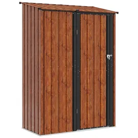 vidaXL Gartenhütten Braun 140,5 x 74 x 200 cm Metall
