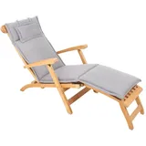 riess-ambiente Liegenauflage ROG 45x186cm taupe – Sitzkissen, Polster-Auflage, (Einzelartikel, 1 St), bequemes Outdoor-Auflagekissen – ideal für Deckchair & Gartenliege grau