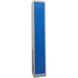Garderobenschrank aus Metall 30x30x180h Serie Side by Side ausrichten. Farbe BLAU