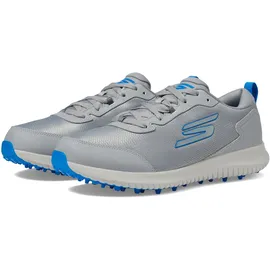SKECHERS Herren Max Fairway 4, Golfschuh, leicht, ohne Spikes, Grau/Blau, 43 EU