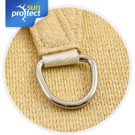 sunprotect 83487 Professional Sonnensegel, 3,5 x 2,5 m, Rechteck, wind- & wasserdurchlässig, beige